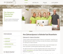 Screenshot Website Zahnarztpraxis Dr. Dirscherl in Rohrdorf bei Rosenheim